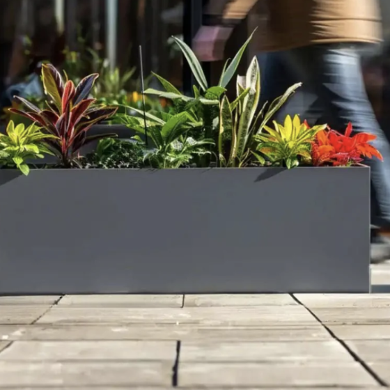 Matte grey planter