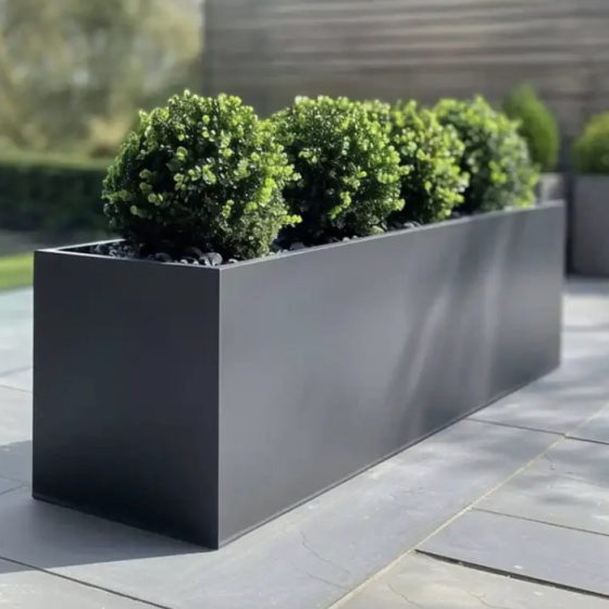 Matte grey planter