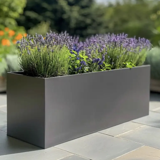 Matte grey planter
