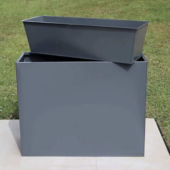 Matte grey planter