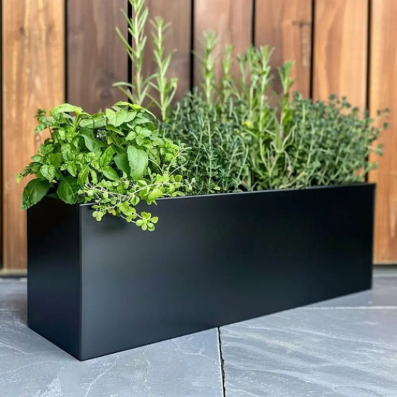 Matte grey planter