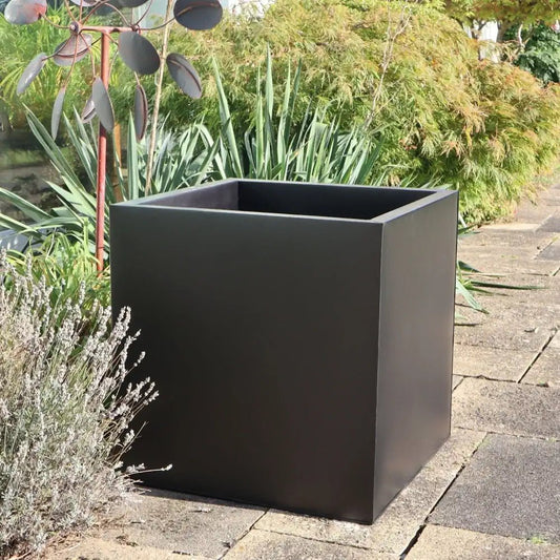Matte grey planter