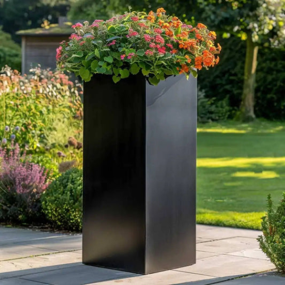 Matte grey planter