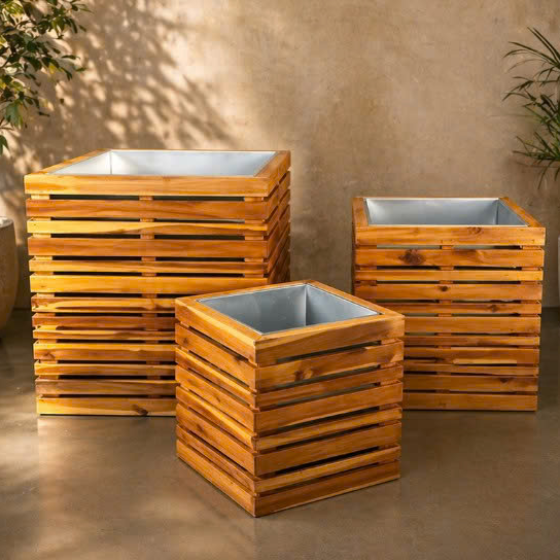 Wooden planters