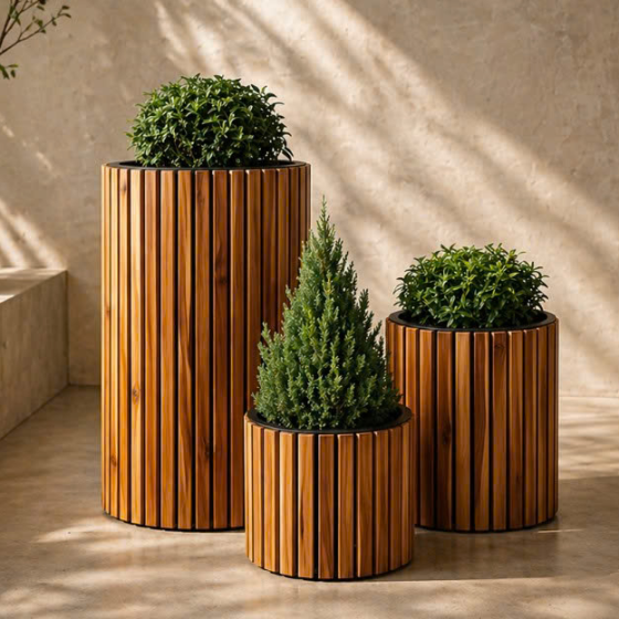 Wooden planters