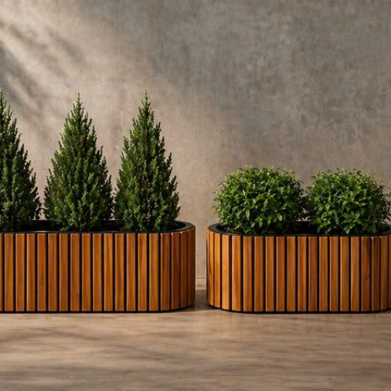 Wooden planters